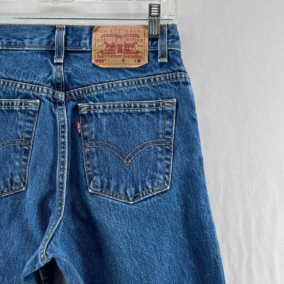 Levis 550 Jeans Womens 6 Reg Relaxed Fit Tapered Leg High Rise Denim Medium Wash - Picture 8 of 11